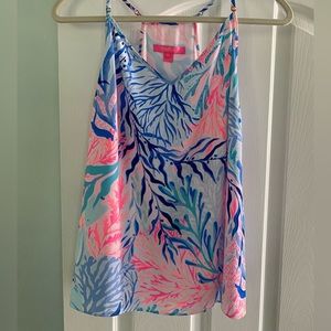 EUC Lilly Pulitzer Dusk Cami Large Kaleidoscope Coral